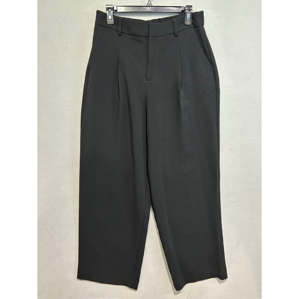 A New Day Wide Leg Pants Women 10 Pleated Black High Rise‎ Business Casual Work